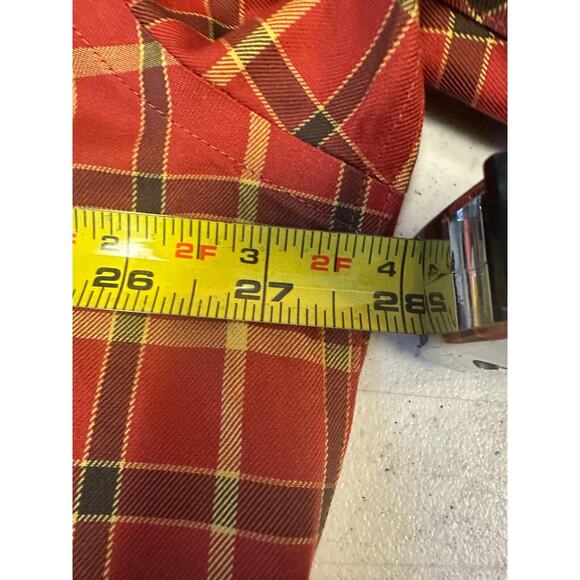 Cabela’s Outfitter Series XL Button Down Shirt Plaid Red Long Sleeve Mens C28 - Picture 6 of 7